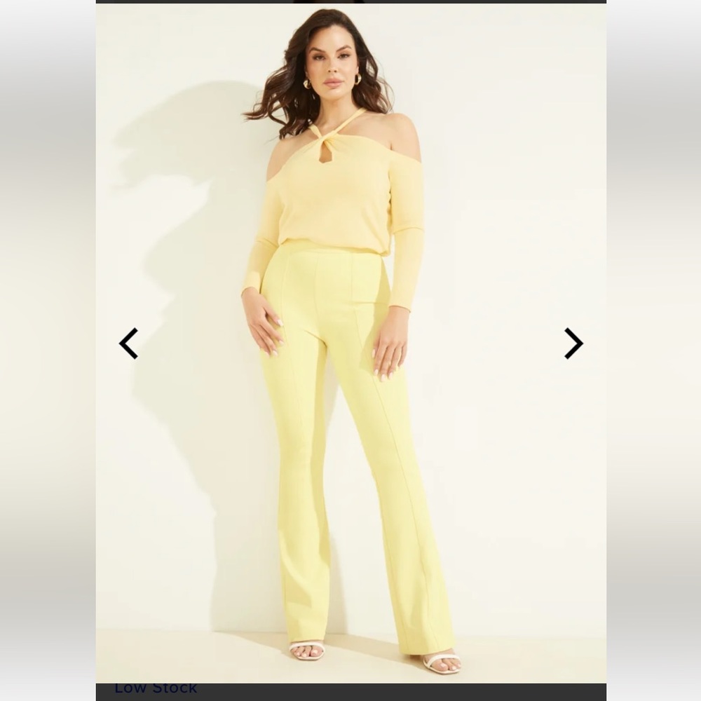 Marciano Soft Yellow Flared Pants - Size L